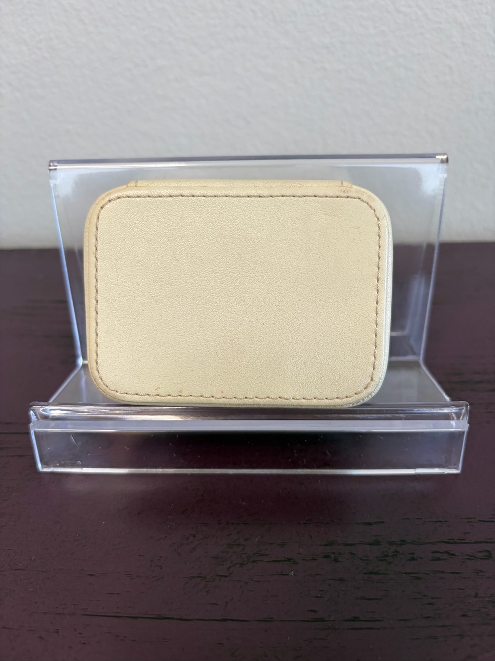 COACH Cream Leather Small Zip-Around Pill Case - Picture 2 of 5